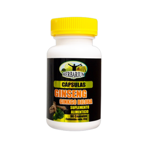 Cápsulas Ginseng Ginkgo Biloba con Vitamina C, B1 y B2
