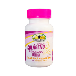 Cápsulas Colágeno Hidrolizado Fem Guaraná + Damiana con Vitamina C