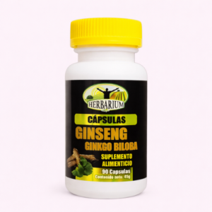 Cápsulas Ginseng Ginkgo Biloba con Vitamina C, B1 y B2